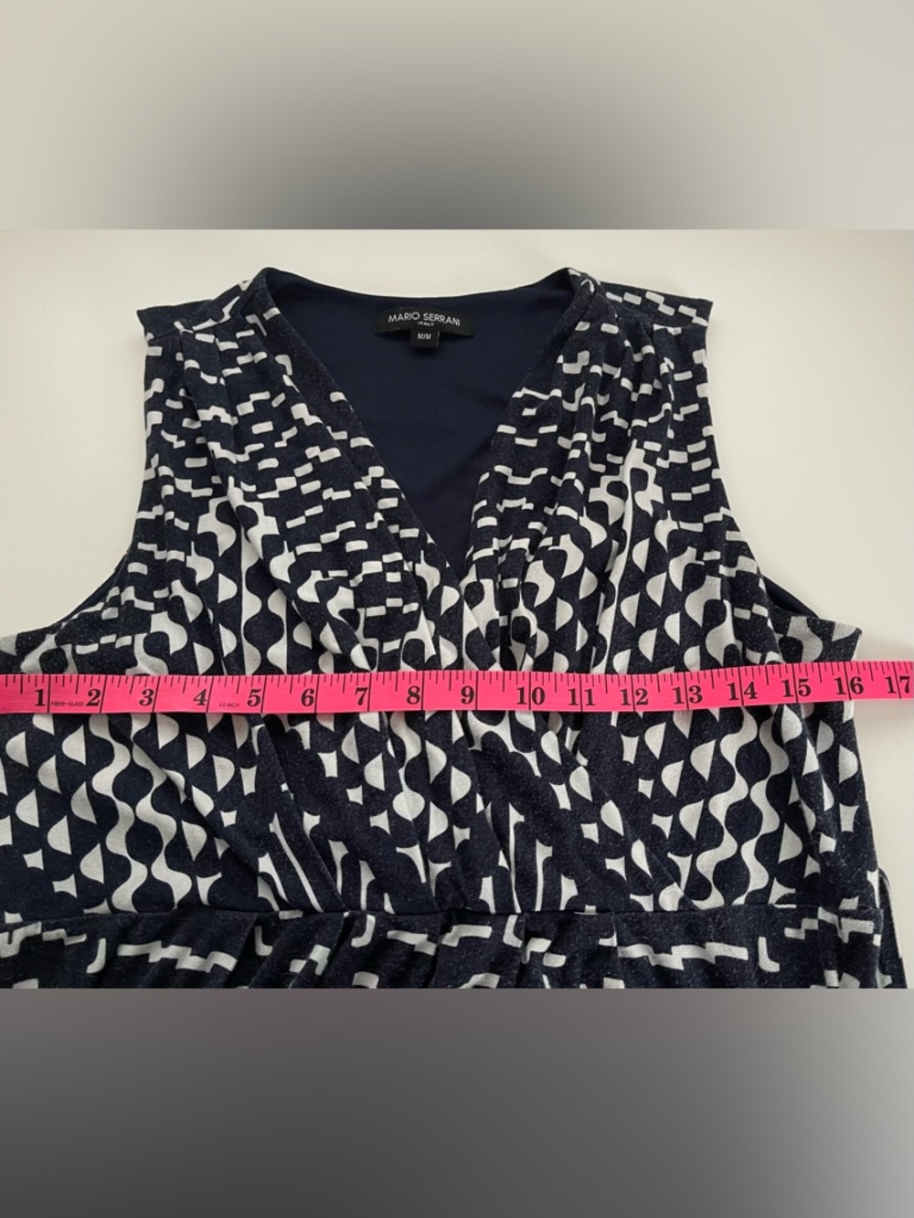 Mario Serrani Italy Maxi Dress Sleeveless Geometric Print Made in Italy Size.M - Picture 7 of 8